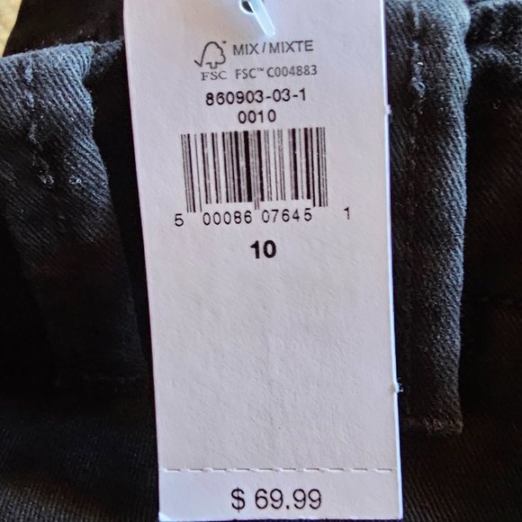 NWT Banana Republic Factory black chino jogger, size 10 - Picture 4 of 7